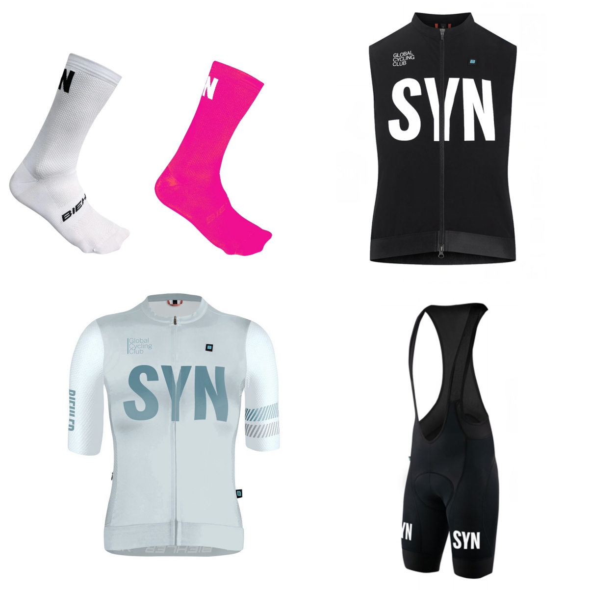 Cycling Gear Girls - Maglia da ciclismo bianca a maniche
