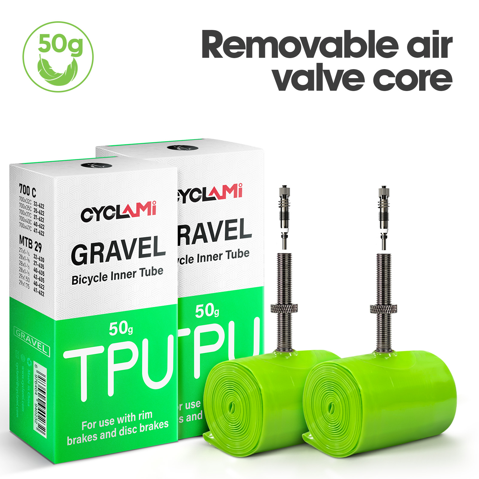 Gravel Bike Tires - Camera d'aria in TPU CYCLAMI ultraleggera