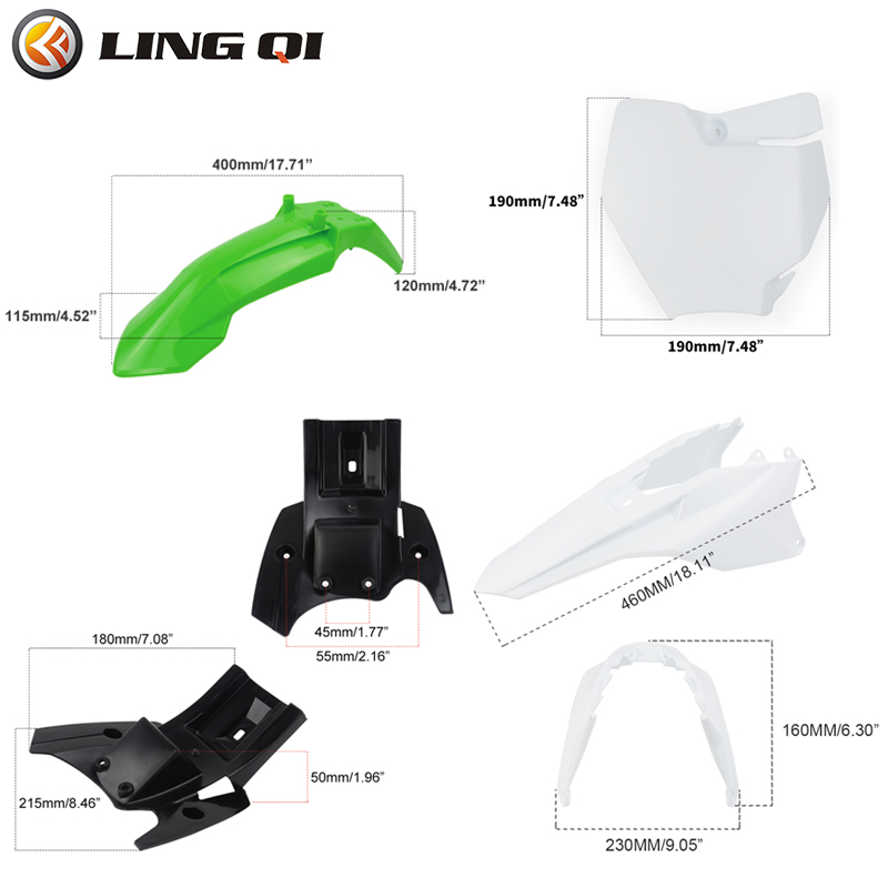LINGQI RACING KT50 Kit carenat - Bike Fender Set recensione e prezzo